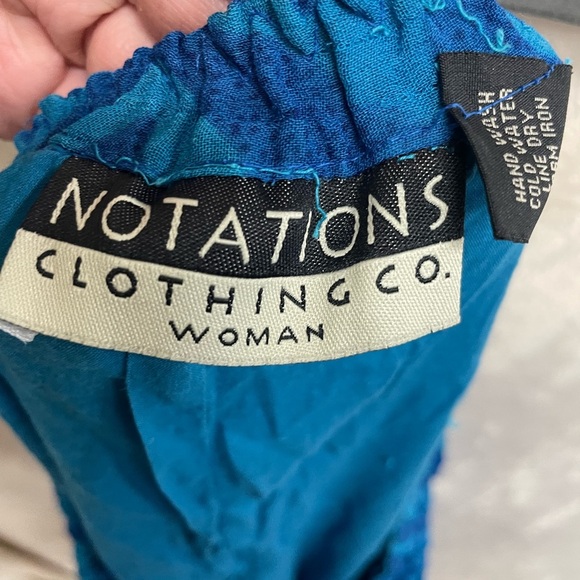 Notations clothing boho hippie skirt blue plus size 2x rayon - Picture 3 of 10